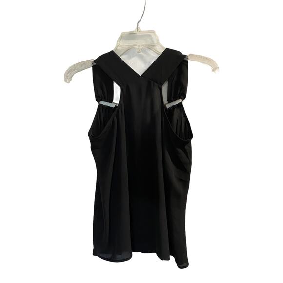Lily white women halter neck blouse sleeveless sz xs black top sleeveless - Picture 5 of 16